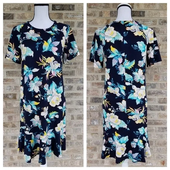 Nwt Ann Taylor S SMALL Floral Print Pull On Dress - Picture 2 of 8